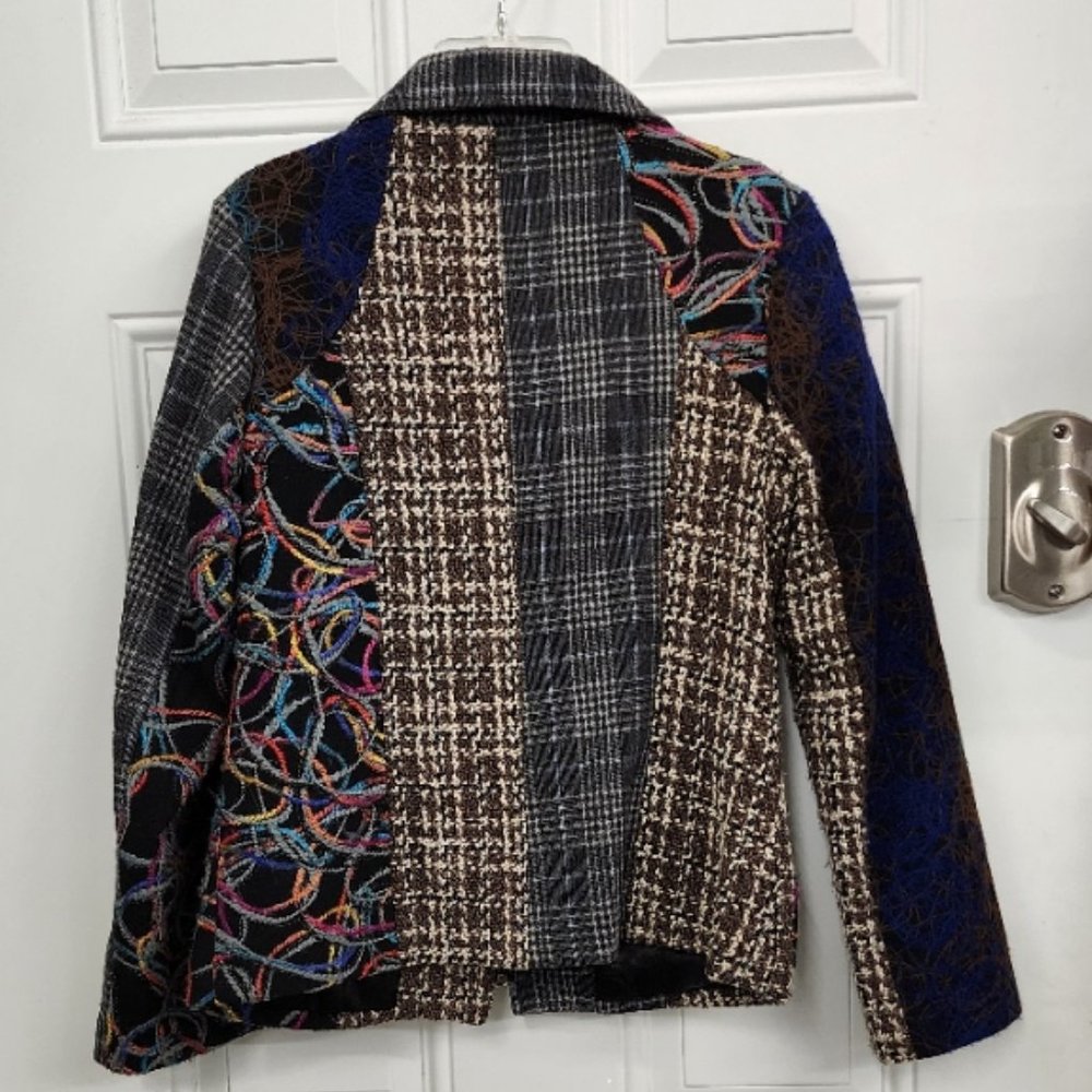 Pura Vida Jacket - Colorful Mixed Fabric, Pattern, Textures - Size Medium - Picture 2 of 12